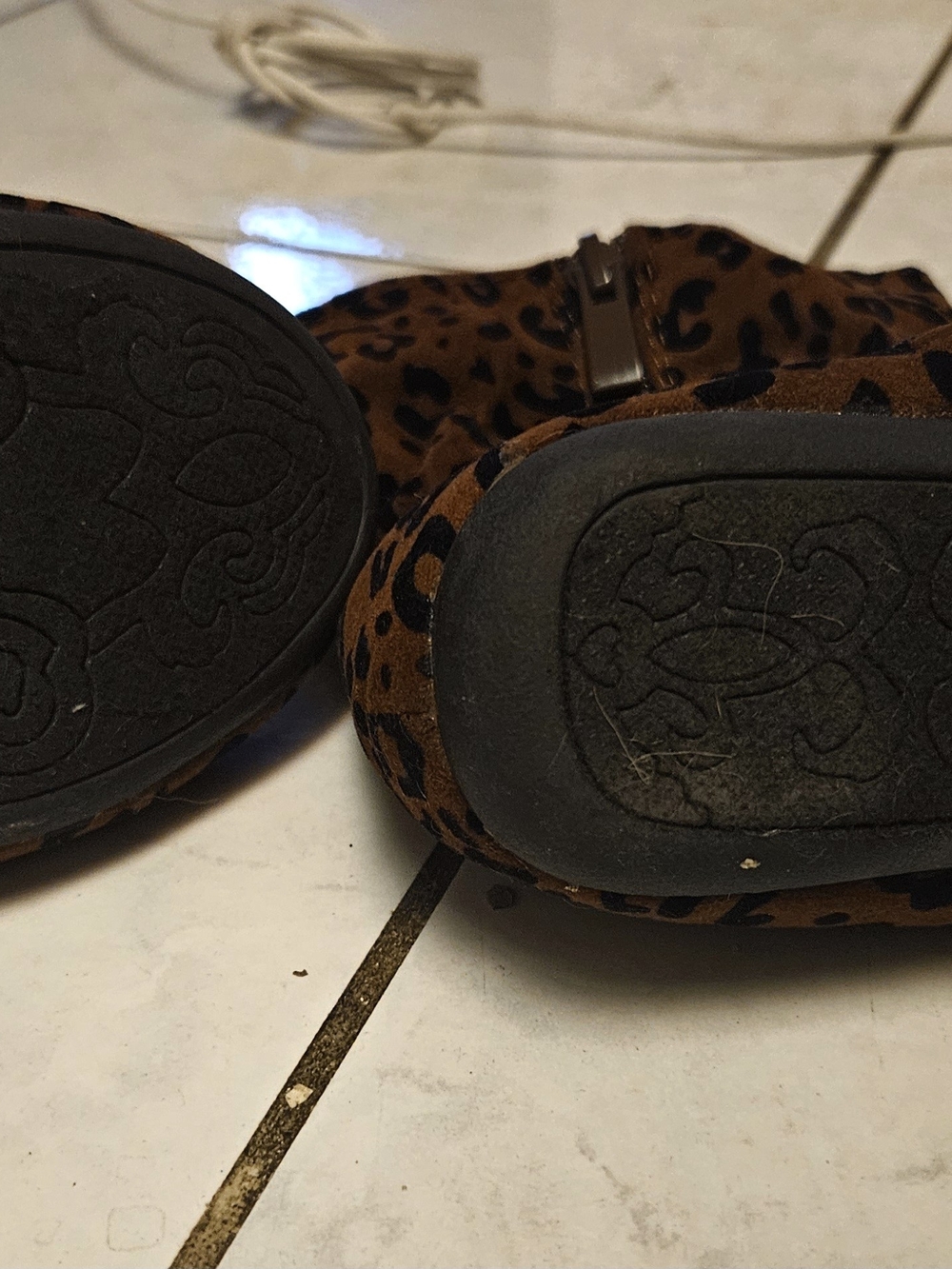 Macy's Leopard-Print Brown Ankle Booties